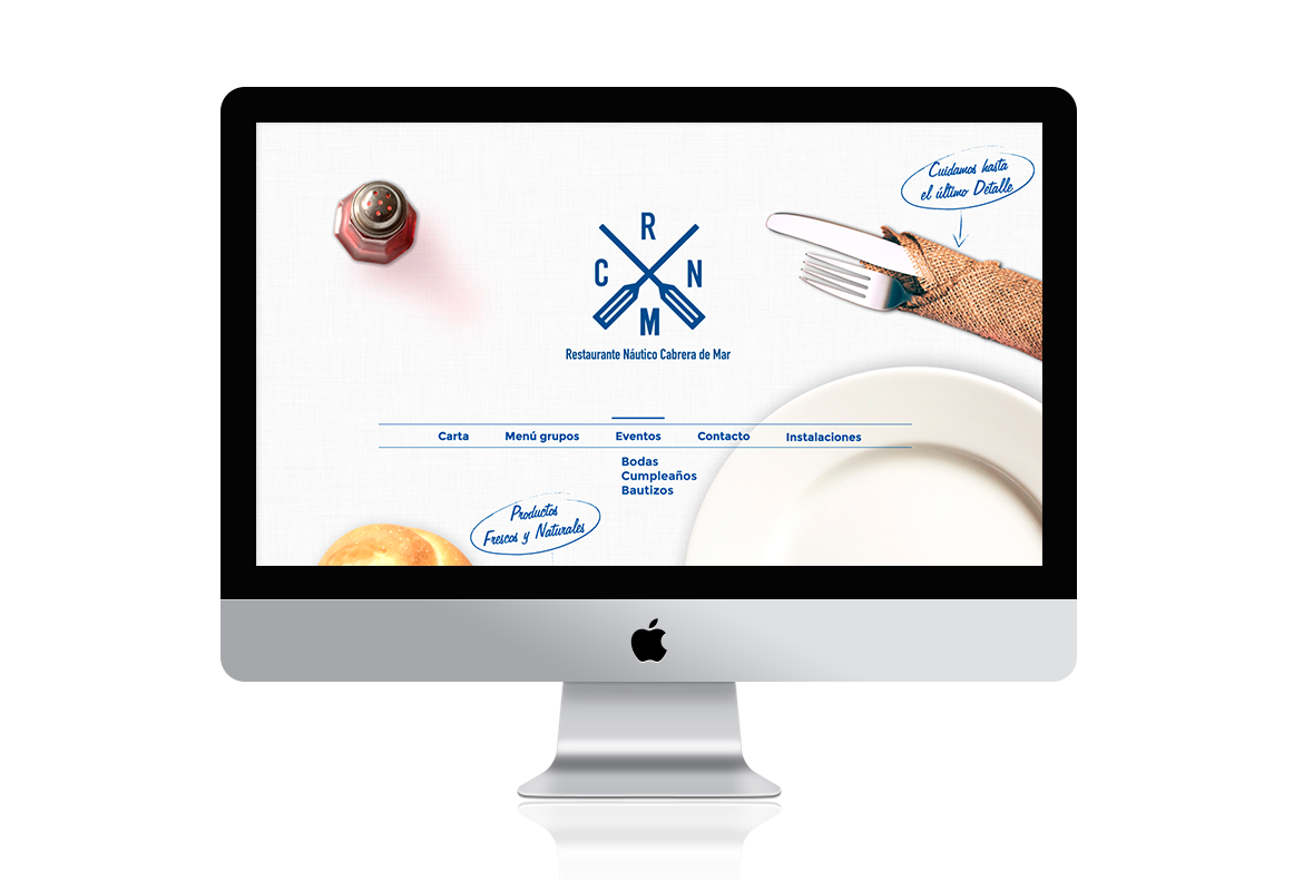 diseño web restaurante náutico cabrera de mar